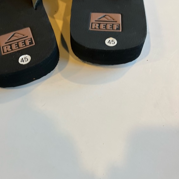 Reef Mens Sz.US 11/ EU 45 Fanning Flip Flop (No Bottle Opener)Black W/Brown NWOT - Picture 6 of 7